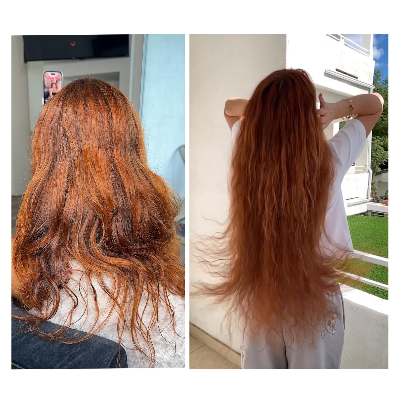 VIBE Extensions LA hair transformation 2 — before and after