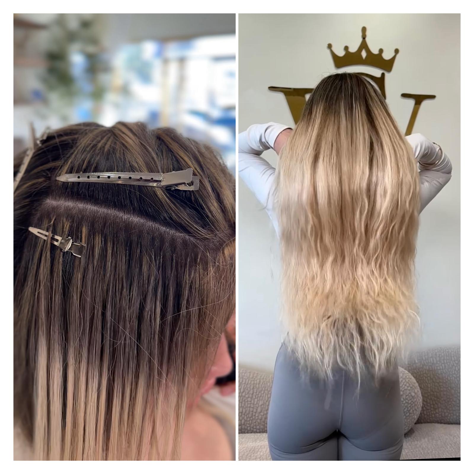 VIBE Extensions LA hair transformation 7 — before and after